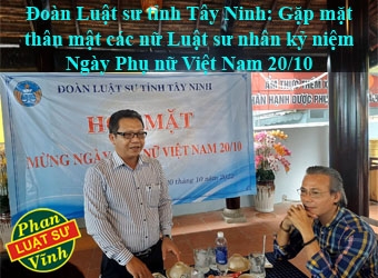 Đoàn Luật sư tỉnh Tây Ninh: Gặp mặt thân mật các nữ Luật sư nhân kỷ niệm Ngày Phụ nữ Việt Nam 20/10
