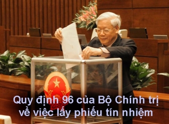 Quy định 96 của Bộ Chính trị về việc lấy phiếu tín nhiệm... (Ban hành ngày 2/2/2023.)