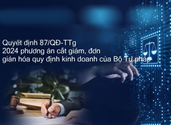 CẮT GIẢM, ĐƠN GIẢN HÓA QUY ĐỊNH LIÊN QUAN ĐẾN HOẠT ĐỘNG KINH DOANH THUỘC PHẠM VI CHỨC NĂNG QUẢN LÝ CỦA BỘ TƯ PHÁP